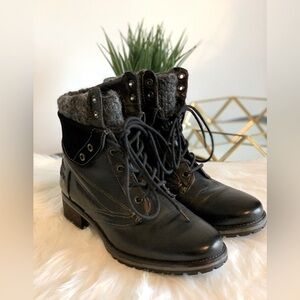 Steve Madden Black/Grey Ankle Boots